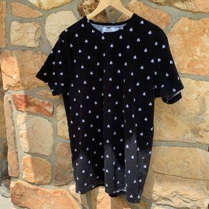 Topman Black Sailboat Pattern Short-Sleeve T Shirt